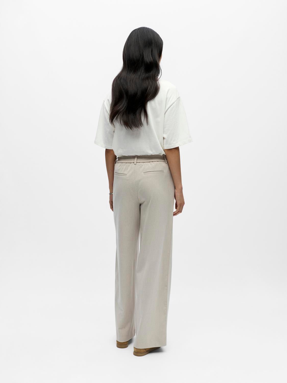 OBJLISA Trousers - Humus - VERO MODA & VILA Bergvik